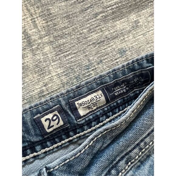 Miss Me Ripped Distressed Rhinestone Embroidered Boot Cut Jeans 29 - Picture 3 of 8